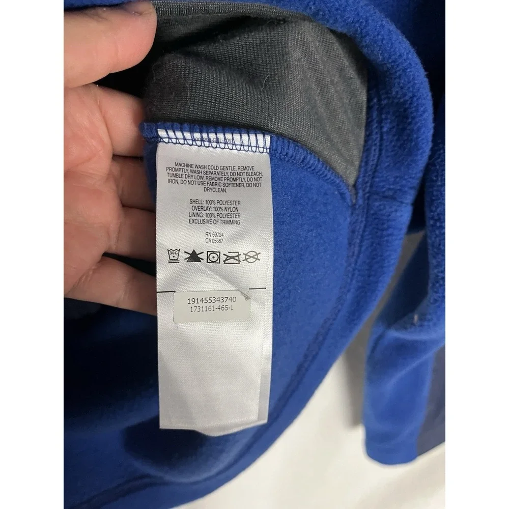 COLUMBIA Boys‎ Youth Blue Hybrid Overlay Fleece Jacket Size L (14-16)